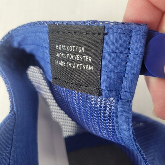 Travis Mathew Blue Big Bend Snapback Pineapple Mesh Back Trucker Hat - Picture 5 of 7